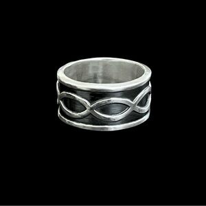 Vintage Taxco Mexico heavy sterling silver Unisex ring Size 8